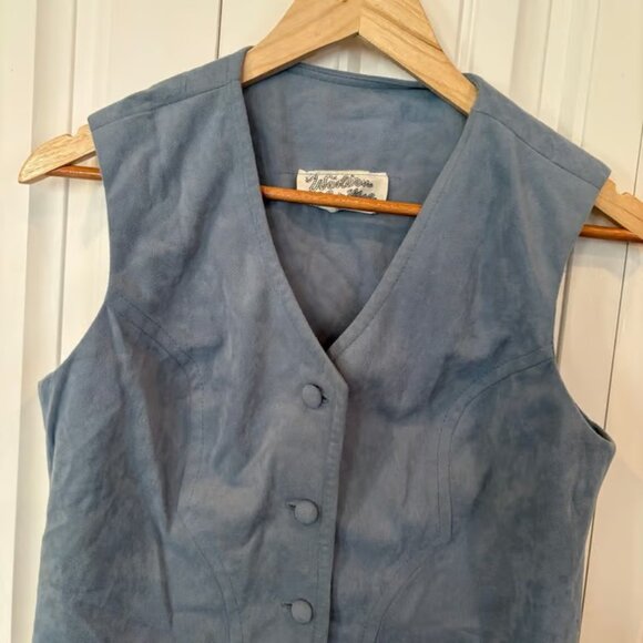 Western Heritage Pale Blue Vest Size 14 - Picture 3 of 7